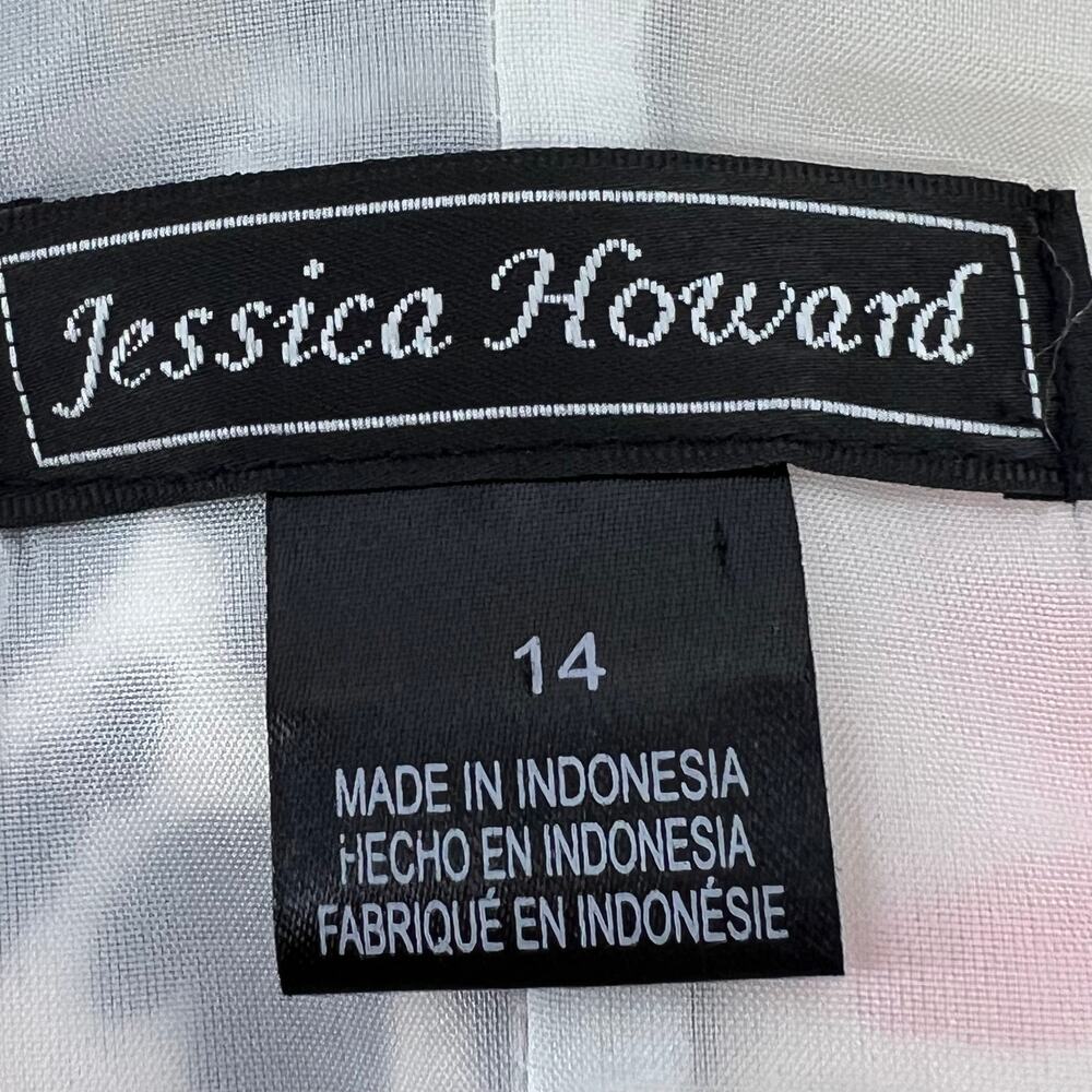 JESSICA HOWARD Floral Taffeta Fit & Flare Dress 14  Semi-formal  Wedding Guest - Picture 5 of 6